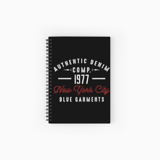 New York City Born In 1977 Vintage Birthday Spiral Notebooks   Ruled Line