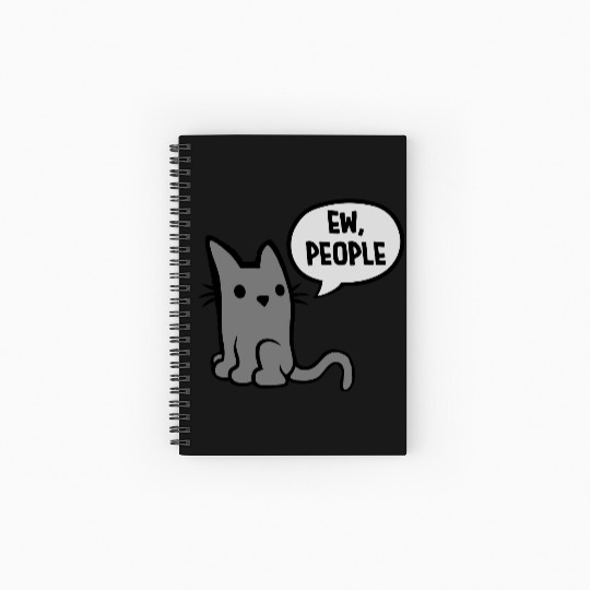 comic cat ew people Spiral Notebooks   Ruled Line