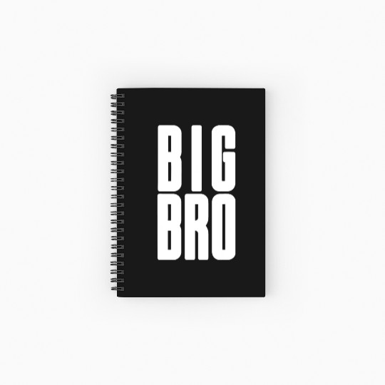 Big Bro Siblings Men Kids Adult Fraternity Frat Spiral Notebooks   Ruled Line