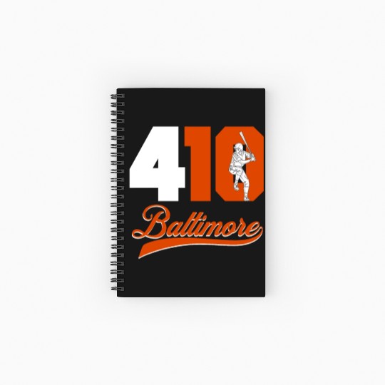 Baltimore baseball area code 410 Spiral Notebooks   Ruled Line