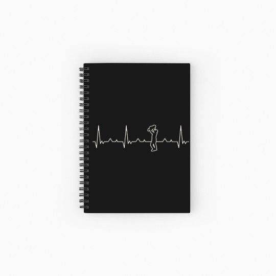 Dad Playing With Toddler. Heart. Love. EKG. Pulse Spiral Notebooks   Ruled Line