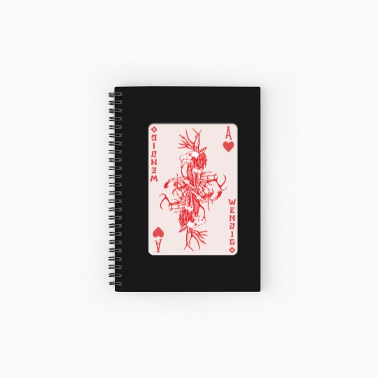 Folk Creature Wendigo Card Halloween Cryptid Spiral Notebooks   Ruled Line