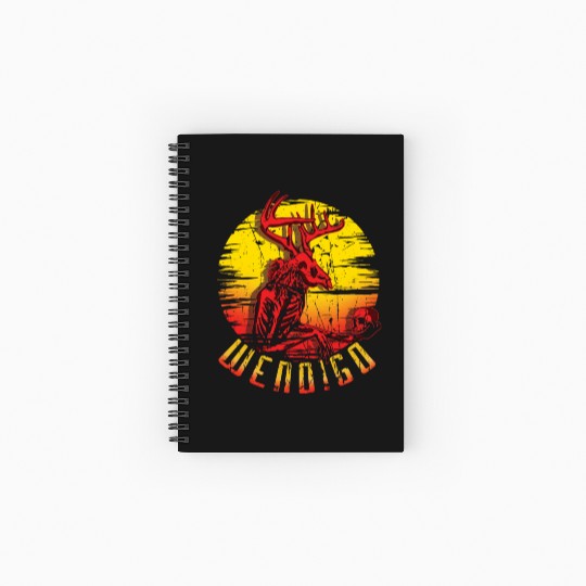 Wendigo Folk Creature Halloween Cryptid Spiral Notebooks   Ruled Line
