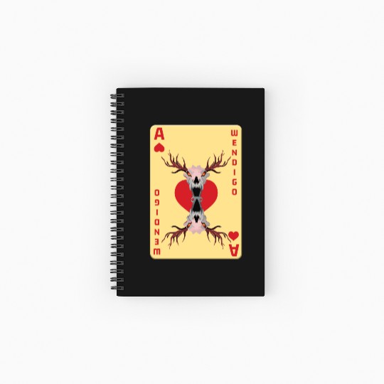 Folk Creature Card Wendigo Halloween Cryptid Spiral Notebooks   Ruled Line
