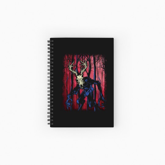 Wendigo Folk Creature Forest Halloween Cryptid Spiral Notebooks   Ruled Line