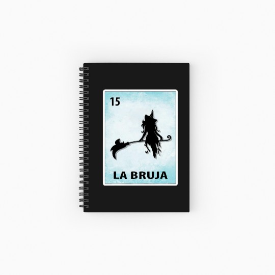 La Bruja Mexican Witch Cards Halloween Spiral Notebooks   Ruled Line