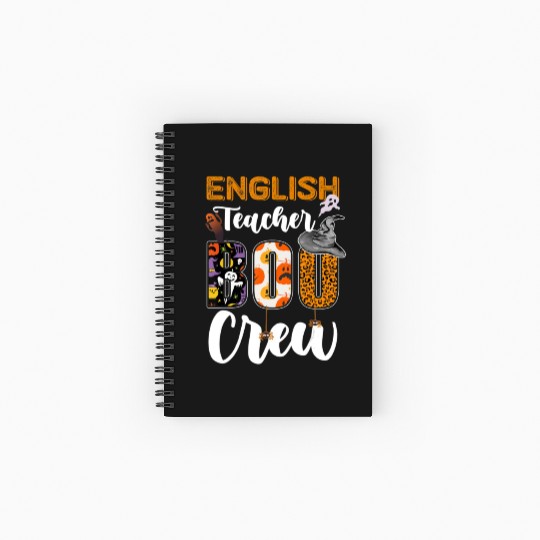 English Teacher Boo Crew Halloween Matching Spiral Notebooks   Ruled Line