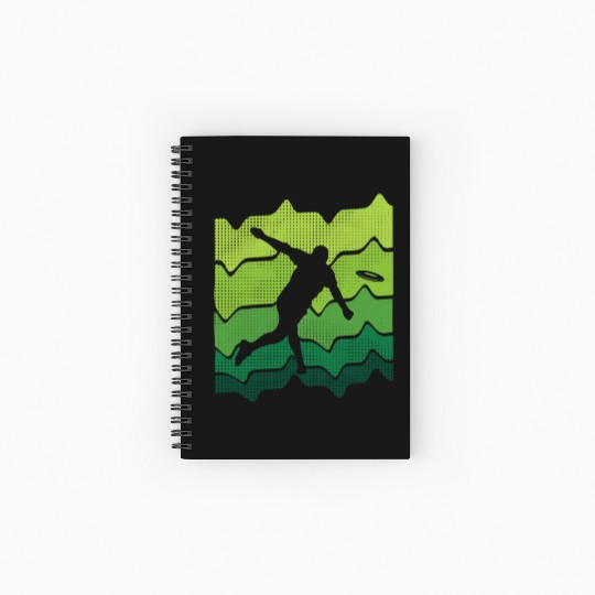Disc Golfer Graphic Flying Disc Golf Spiral Notebooks   Ruled Line