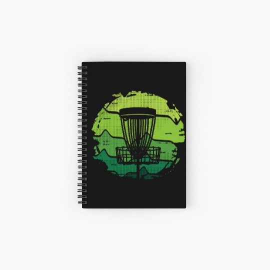 Disc Golfer Graphic Frisbees Flying Disc Golf Spiral Notebooks   Ruled Line