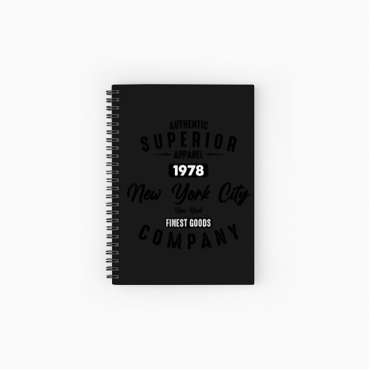 New York City Born In 1978 Vintage Birthday Spiral Notebooks   Ruled Line