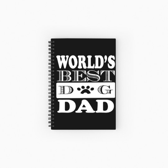 Worlds Best Dog Dad Spiral Notebooks   Ruled Line