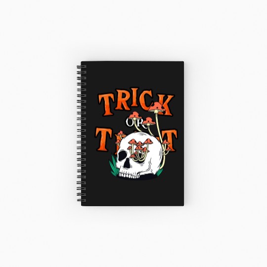 Trick or Treat People With Kindness Skeleton Hallo Spiral Notebooks   Ruled Line