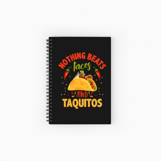 Tacos And Taquitos Cinco De Mayo Festival Mexican Spiral Notebooks   Ruled Line