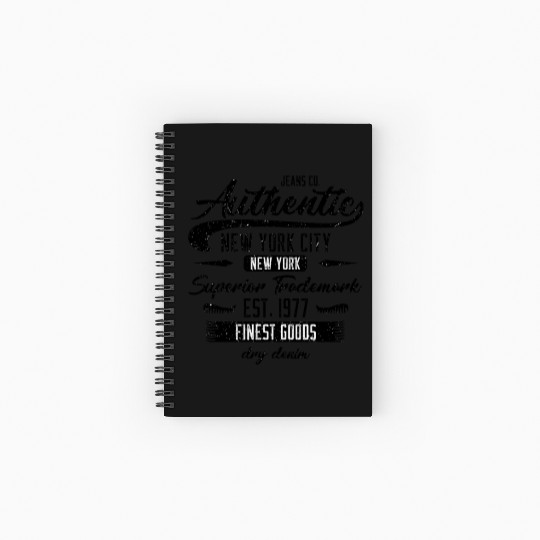 New York City Born In 1977 Vintage Birthday Spiral Notebooks   Ruled Line
