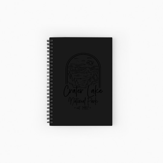 Crater Lake National Park Est. 1902 Crater Lakecas Spiral Notebooks   Ruled Line