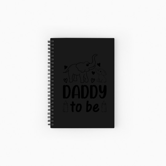 Elephant Daddy To Be - Baby Shower Paternity New D Spiral Notebooks   Ruled Line