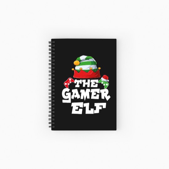 Gamer Elf Family Matching Christmas Group Pajama Spiral Notebooks   Ruled Line