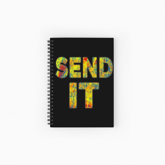 Mountain Bike - Send It - Fat Bike MTB Spiral Notebooks   Ruled Line