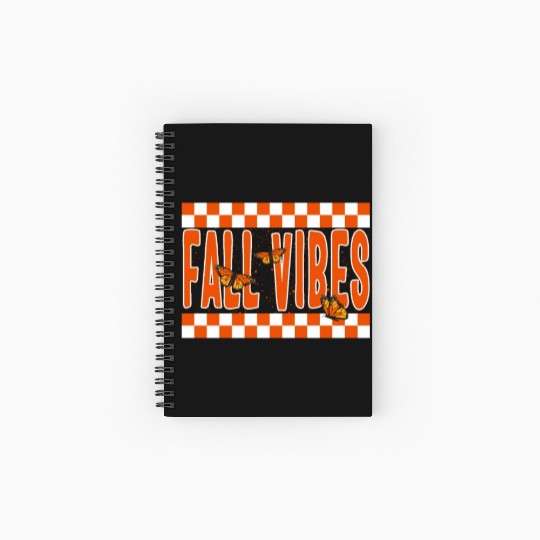 Halloween Theme Fall Vibes Coffee Lover Mug Gift, Spiral Notebooks   Ruled Line