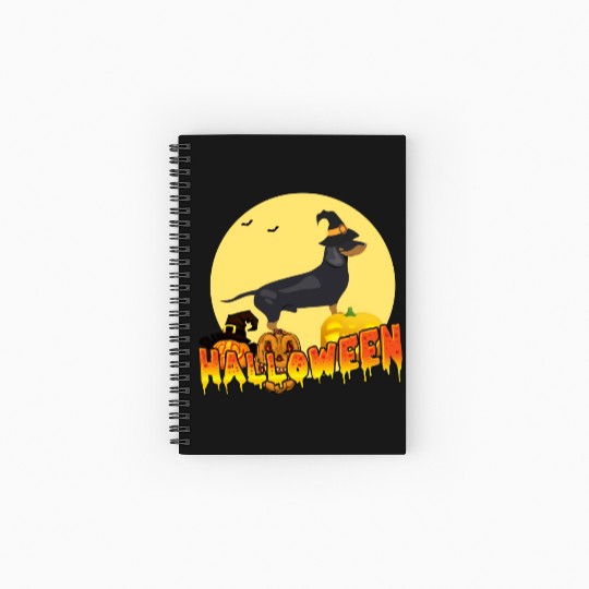 Dachshund Halloween Spiral Notebooks   Ruled Line