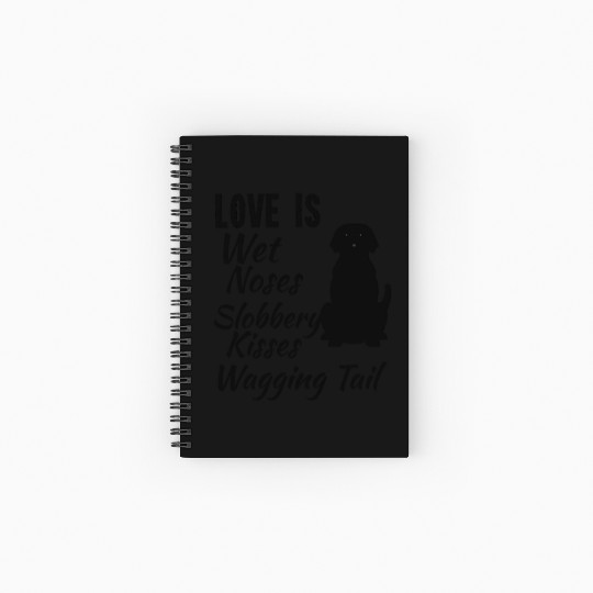 Black Labrador Retriever I Love My Dog Black Lab Spiral Notebooks   Ruled Line