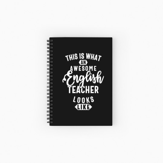 english teacher, cute english teacher Spiral Notebooks   Ruled Line