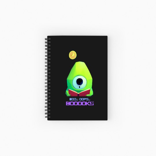 Cute Ghost Book Reading Teacher Funny Halloween Spiral Notebooks   Ruled Line