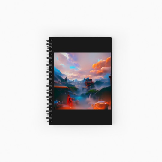 A Timeless World in a Distant Solar System Bright Spiral Notebooks   Ruled Line