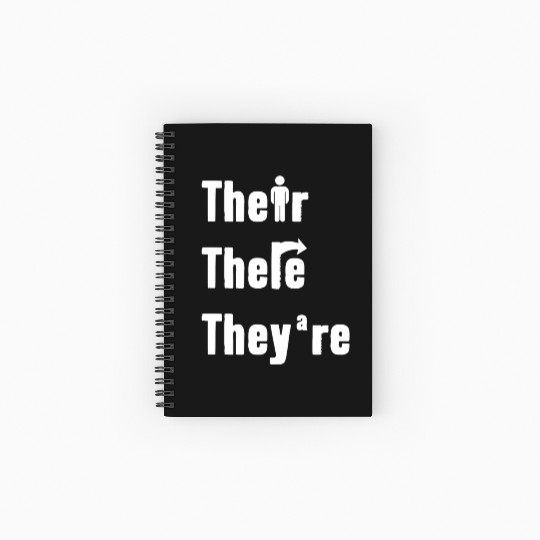 Their There They're English Teacher Grammar Spiral Notebooks   Ruled Line