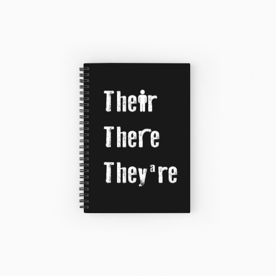 Their There They're English Teacher Grammar Spiral Notebooks   Ruled Line