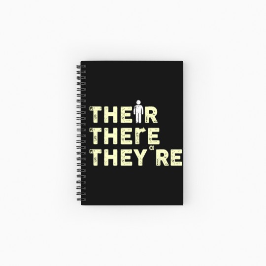 Their There They're English Teacher Grammar Spiral Notebooks   Ruled Line