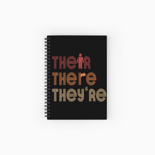 Their There They're English Teacher Grammar Spiral Notebooks   Ruled Line