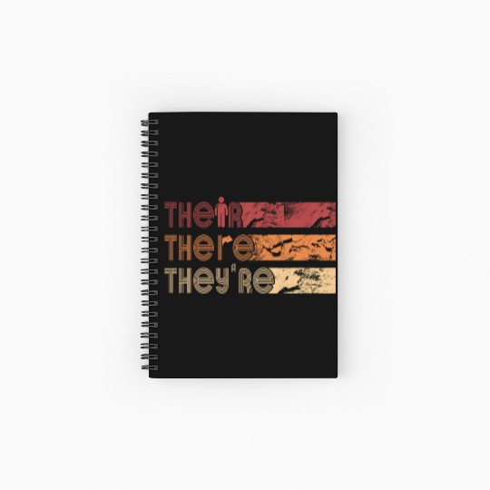 Their There They're English Teacher Grammar Spiral Notebooks   Ruled Line