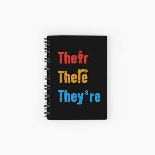 Their There They're English Teacher Grammar Spiral Notebooks   Ruled Line