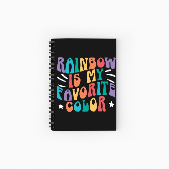 Rainbow Is My Favorite Color Pride Month Spiral Notebooks   Ruled Line