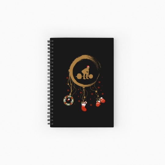 Winter dreamcatcher Christmas Fitness Bodybuilding Spiral Notebooks   Ruled Line