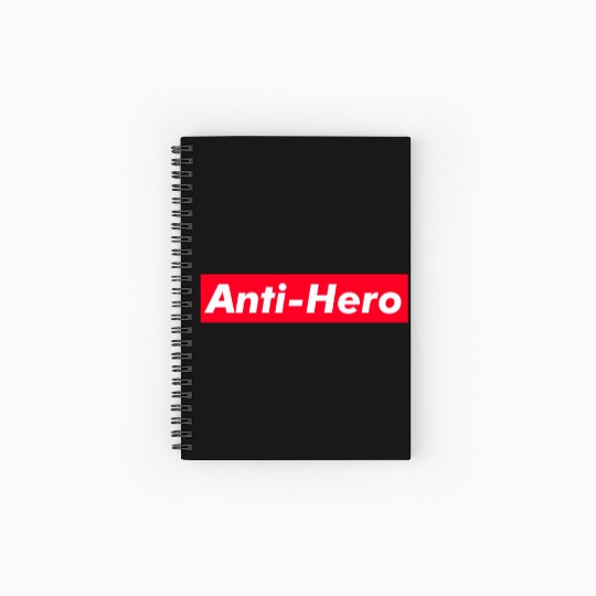 Anti-Hero red boxx Text Gift Music Fan Lover Spiral Notebooks   Ruled Line