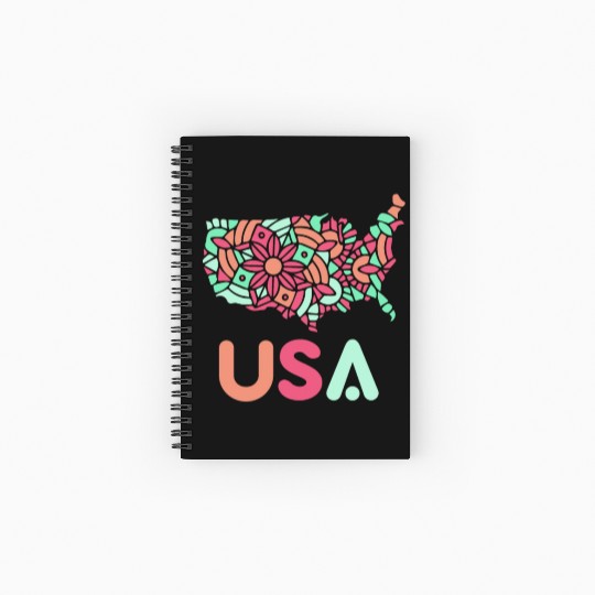 Usa America US American Patriotic Spiral Notebooks   Ruled Line