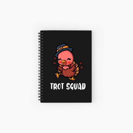 Thanksgiving Running Turkey Trot Squad Spiral Notebooks   Ruled Line
