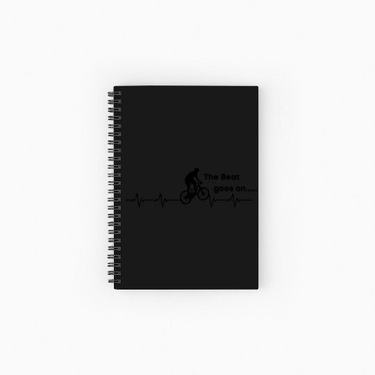 Cycling Heartbeat Spiral Notebooks   Ruled Line- Bicycle Love Biking