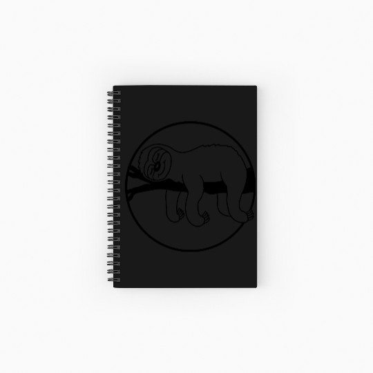 branch sleep sloth comic Spiral Notebooks   Ruled Line