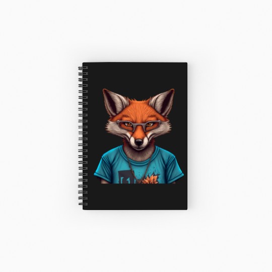 Smart Fox, sly fox, foxy Spiral Notebooks   Ruled Line