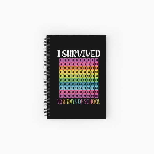 Number Student 100th Day Survive 100 Day Of School Spiral Notebooks   Ruled Line
