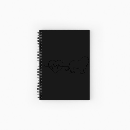 lion heartbeat Spiral Notebooks   Ruled Line