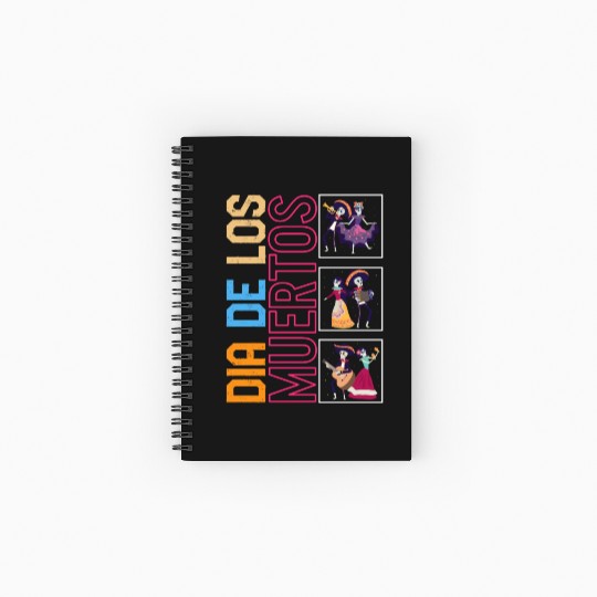 Dia De Los Muertos Spiral Notebooks   Ruled Line, Ballet Folklorico Sugar