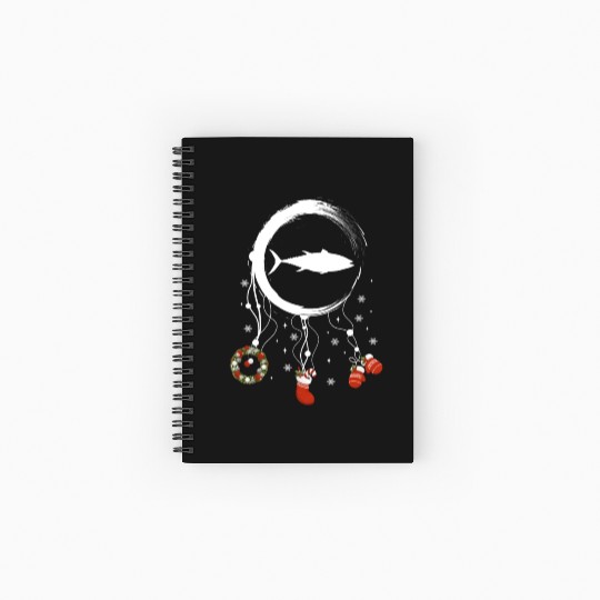 Winter dreamcatcher Christmas Tuna Spiral Notebooks   Ruled Line