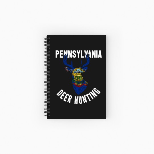 Pennsylvania Deer Hunting Buck Stag Hunter Spiral Notebooks   Ruled Line