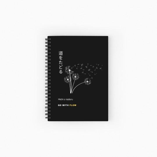 Japanese Positive word, affirmations Spiral Notebooks   Ruled Line