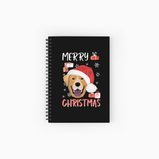 Labrador Merry Christmas Spiral Notebooks   Ruled Line
