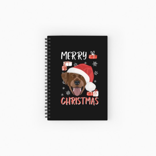 Labrador Merry Christmas Spiral Notebooks   Ruled Line